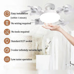 🚁 Drone-Shaped Ceiling Fan Light with Remote Control