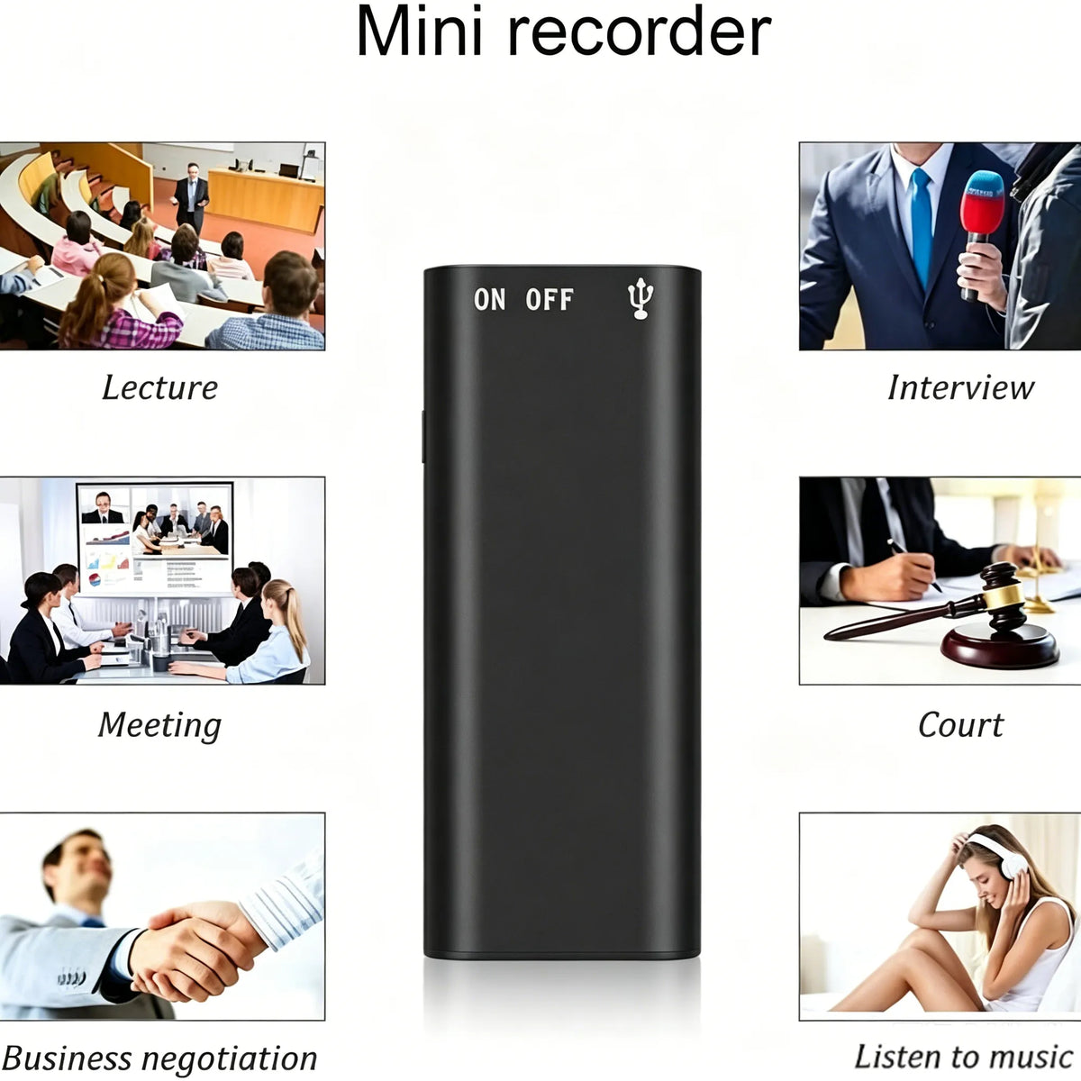 🎙️ HD Digital Voice Recorder & MP3 Player