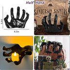 3-Piece Creepy Reaching Hand Wall Decor Set with LED Candles