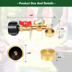 🔥 QCC1 Propane Refill Elbow Adapter with Tank Gauge