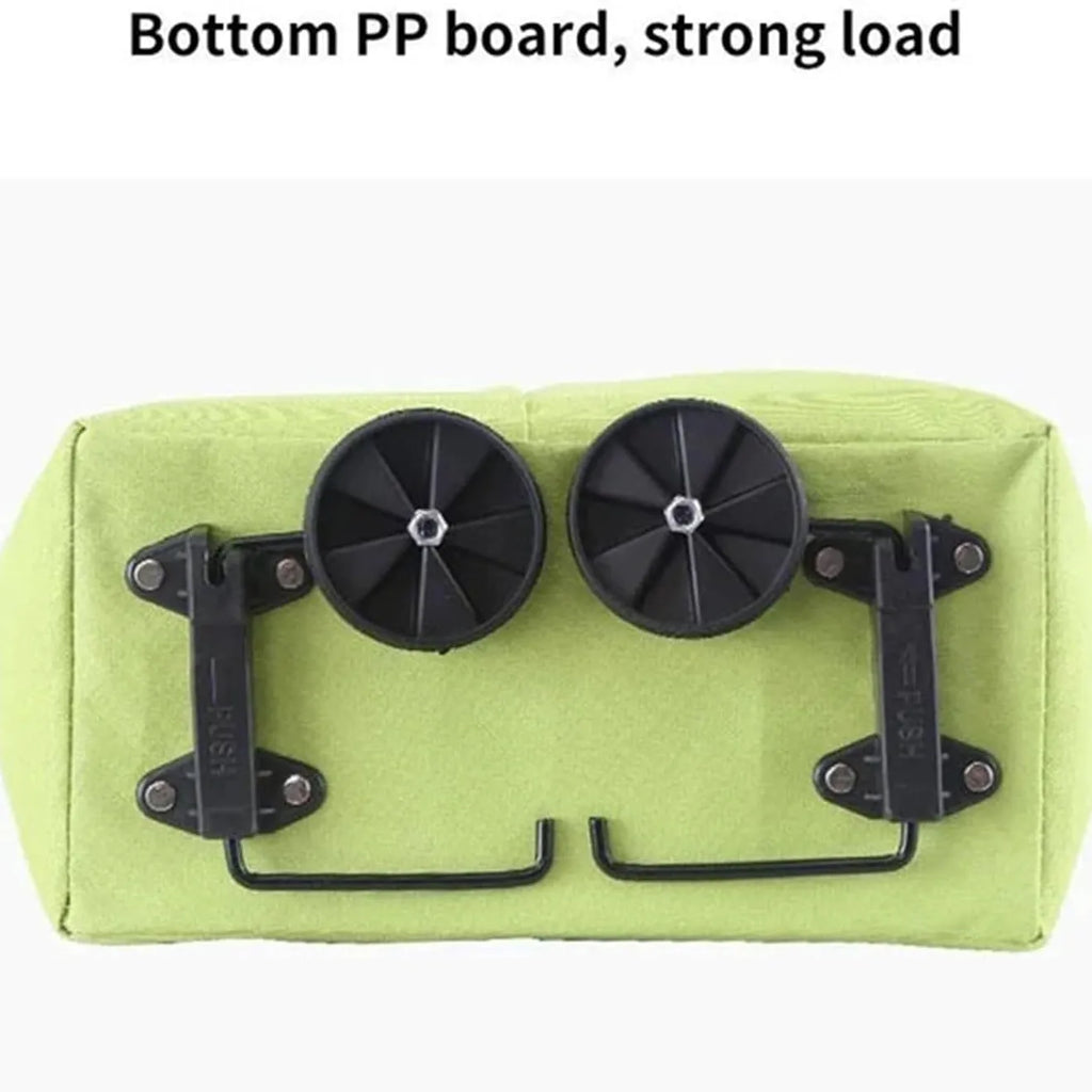 Fold-and-Go 2-in-1 Rolling Shopping Tote