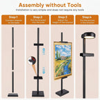 Adjustable Lighted Tabletop Picture Frame Display Stand