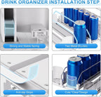 Spring-Loaded Refrigerator Drink Organizer