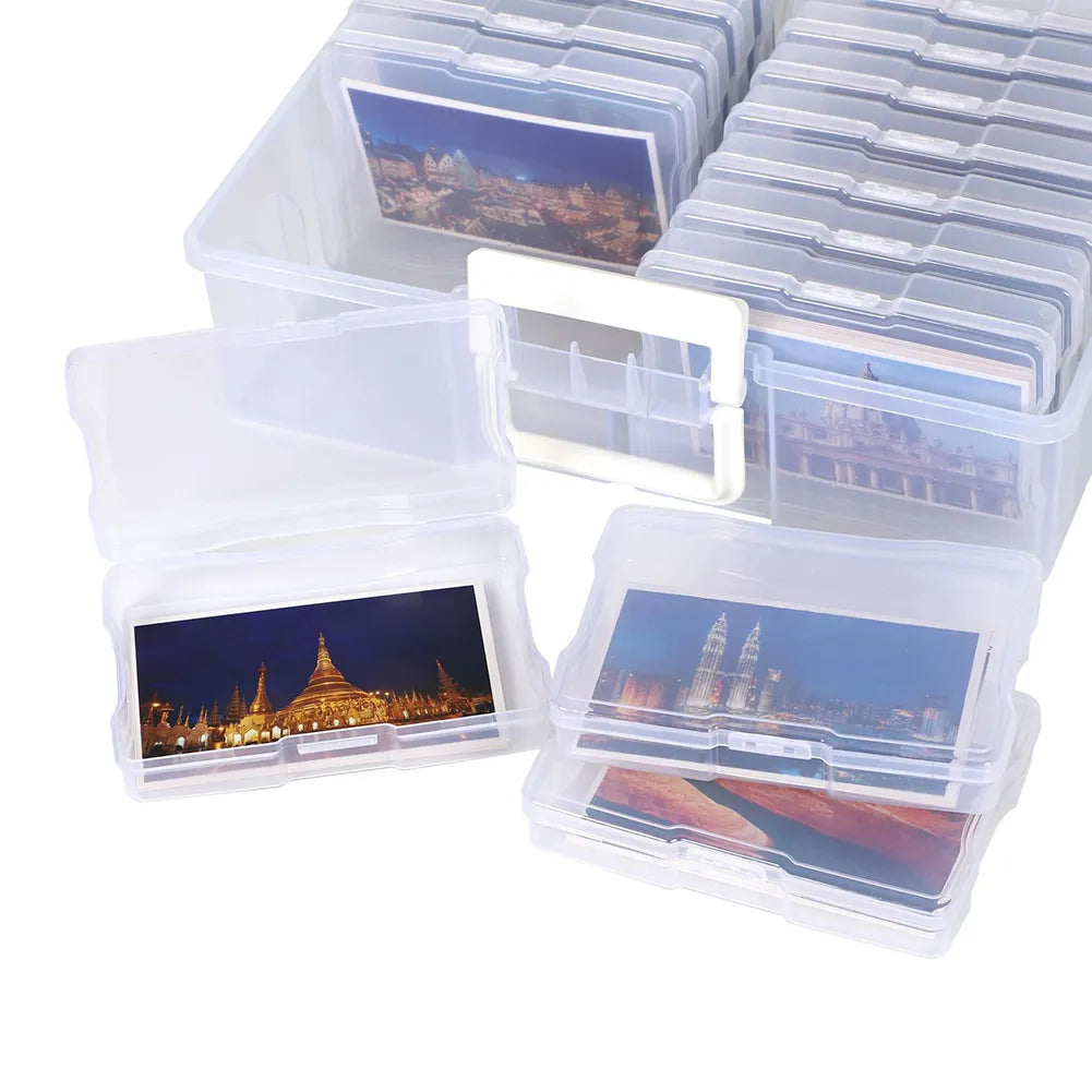 📸Portable Photo Organizer & Craft Storage Box with 16 Clear Cases