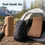 Ultralight 4-Inch Camping Mattress with Built-In Foot Pump