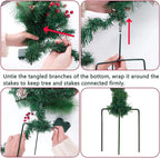 🎄 Pre-Lit Planter Bushes Christmas Holiday Decor