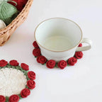🔥Handcrafted Rose Flower Coasters