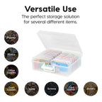 📸Portable Photo Organizer & Craft Storage Box with 16 Clear Cases