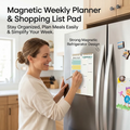 Magnetic Weekly Planner & Shopping List Pad 🧲📝