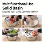 Stainless Steel Grater with Drain Basket🥕🥗