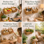 🧺 Handwoven-Style Wall Hanging Baskets – 2-Pack, Boho Storage for Any Room