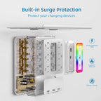 9-in-1 Outlet Extender with Shelf & Nightlight – The Ultimate Power Hub for Any Room 🔌✨