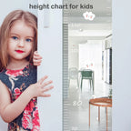 Wall-Mounted Height Measurement Chart with Mirror & Stickers – Track Your Child’s Growth in Style!