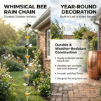 🐝 Whimsical Bee Rain Chain Decor – Hanging Bee Cup Rain Catcher for Gutters & Garden Décor