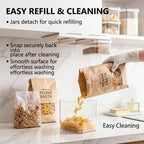 🧂 Under Cabinet Spice Rack with 3 Airtight Hanging Jars
