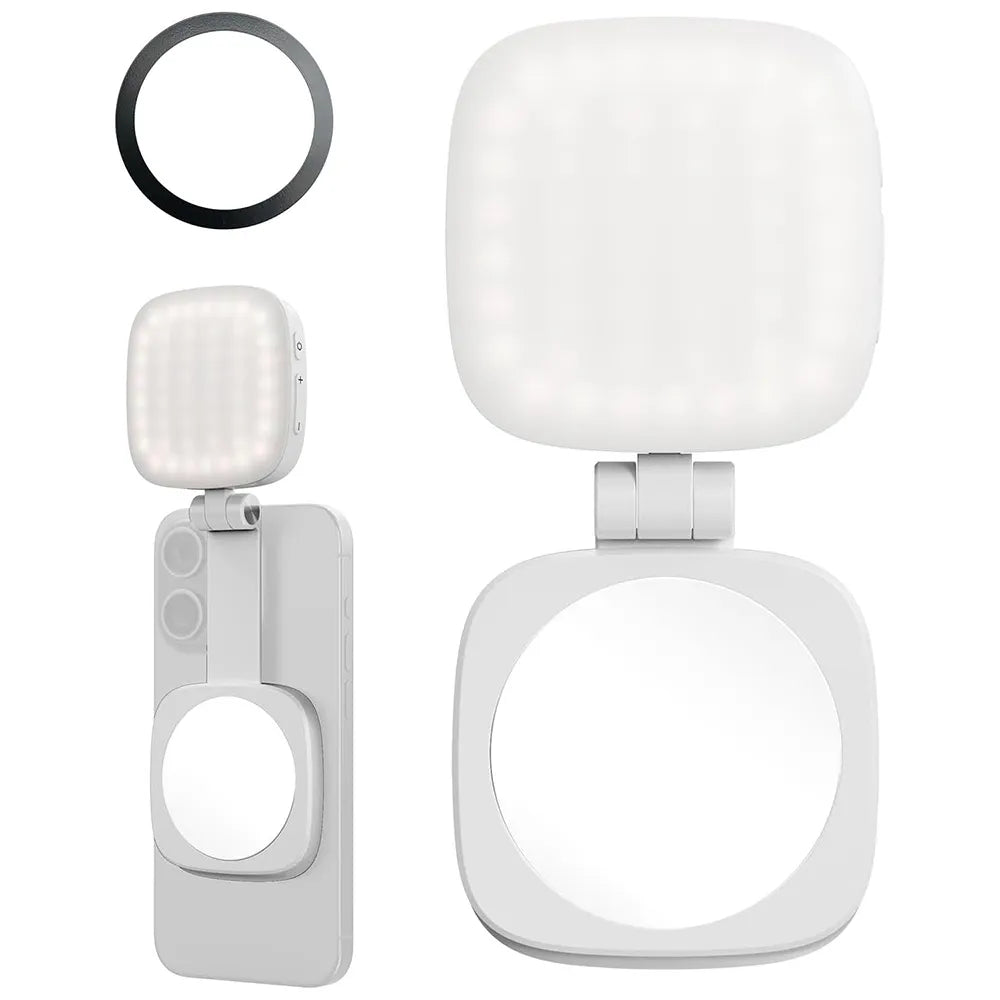✨ Magnetic Selfie Fill Light with Mirror