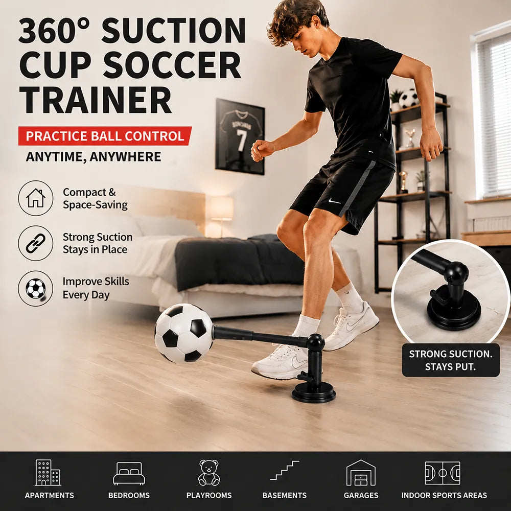 ⚽ 360° Suction Cup Soccer Trainer