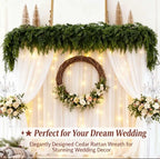 🎄 Christmas Cedar Rattan Wreaths