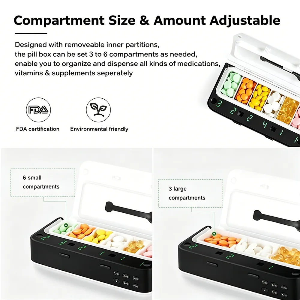 💊 Smart Electronic Pill Organizer with Alarm & LED Display