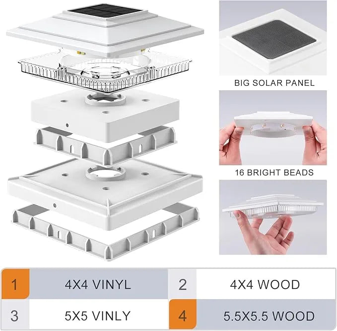 🌟 Solar Post Cap Lights – Brighten Your Outdoor Living