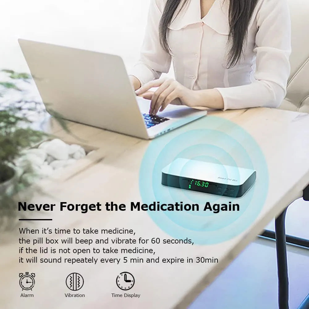 💊 Smart Electronic Pill Organizer with Alarm & LED Display