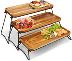 3-Tier Acacia Wood Cupcake & Serving Stand