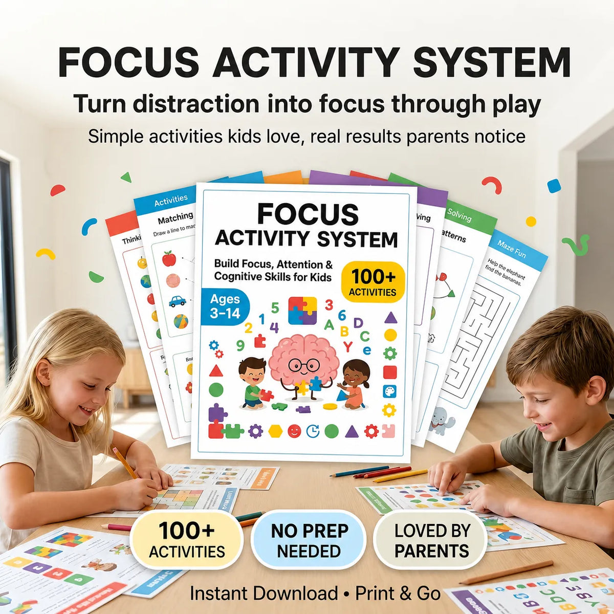 FocusQuest 100+ Screen-Free Learning Activities