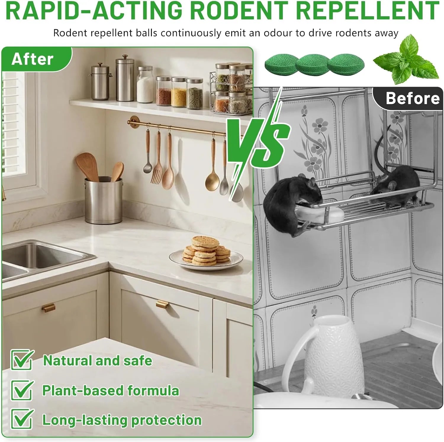 Peppermint Pest Repellent Balls with Mesh Pouches
