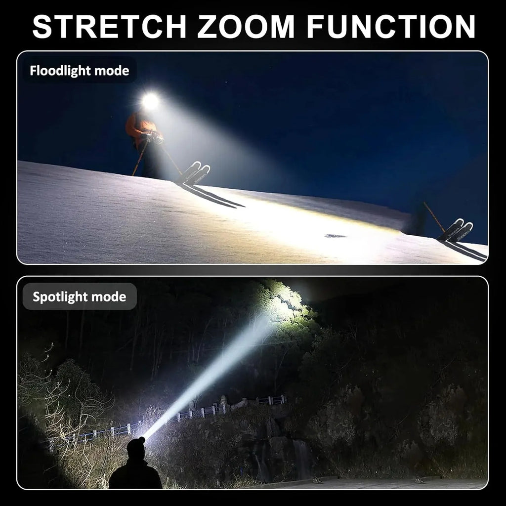 🔋 Rechargeable LED Headlamp – Powerful & Waterproof Adjustable Headlamp for All Your Adventures 🌧️