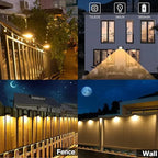 Solar-Powered Clip-On LED Security Light with Motion Sensor