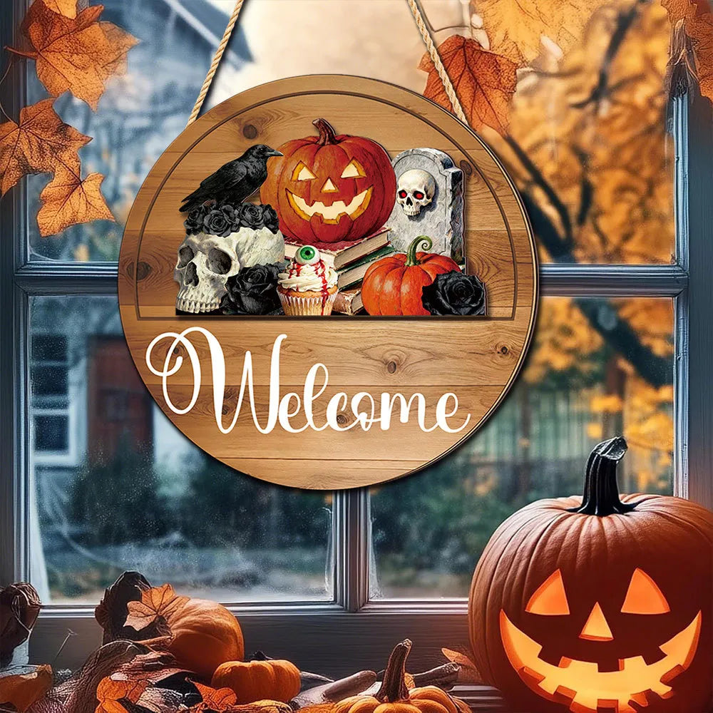 Interchangeable Seasonal Welcome Door Sign Set
