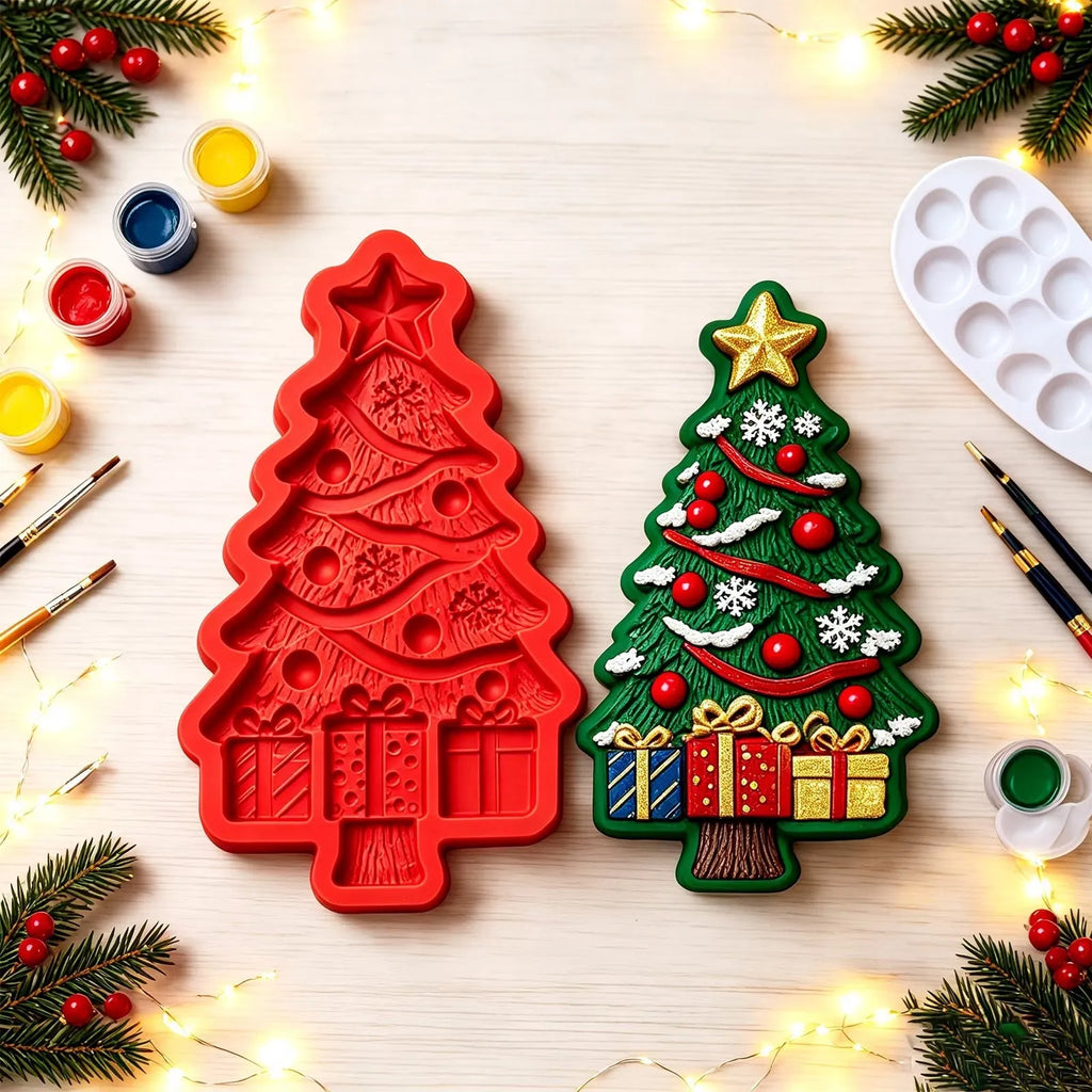 DIY Christmas Tree Silicone Mold for Paint-Your-Own Holiday Crafts