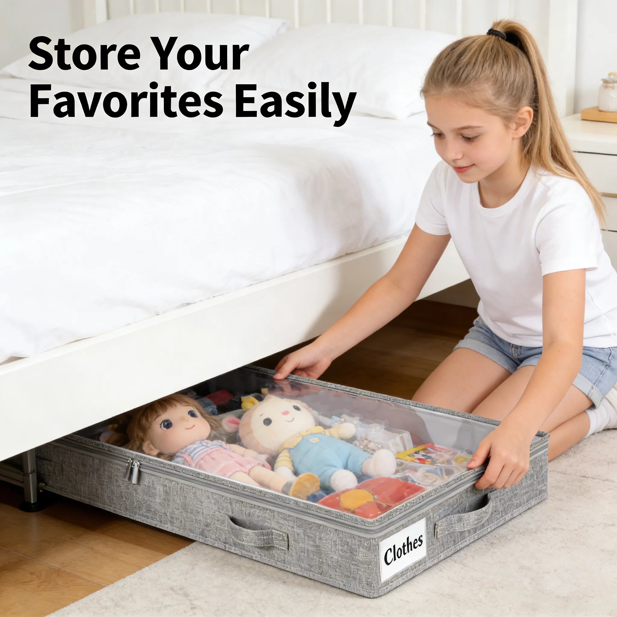 🛏️ Low Profile Under Bed Storage Containers