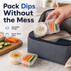 Disposable Dual-Compartment Condiment Containers with Lids
