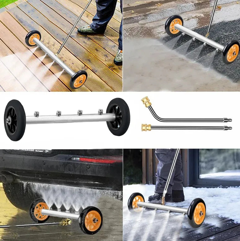 🚗Dual-Function Pressure Washer Undercarriage Cleaner & Surface Cleaning Attachment 🌊
