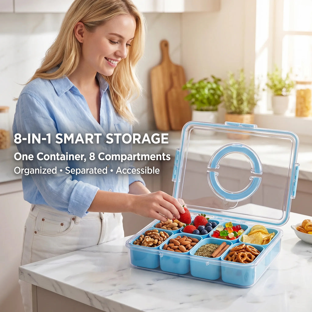 🍱 Air-Tight Snackle Box Container (8 Compartments)