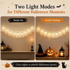 10-Piece Warm White Lace Ghost Garland Lights