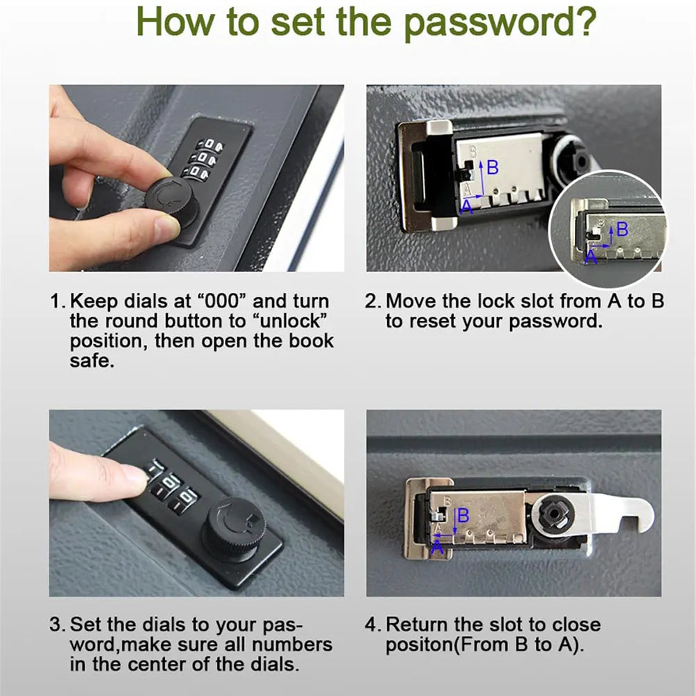 🔐Secret Hidden Dictionary Book Safe with Combination Lock