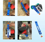 Adjustable base guide for cutting machines