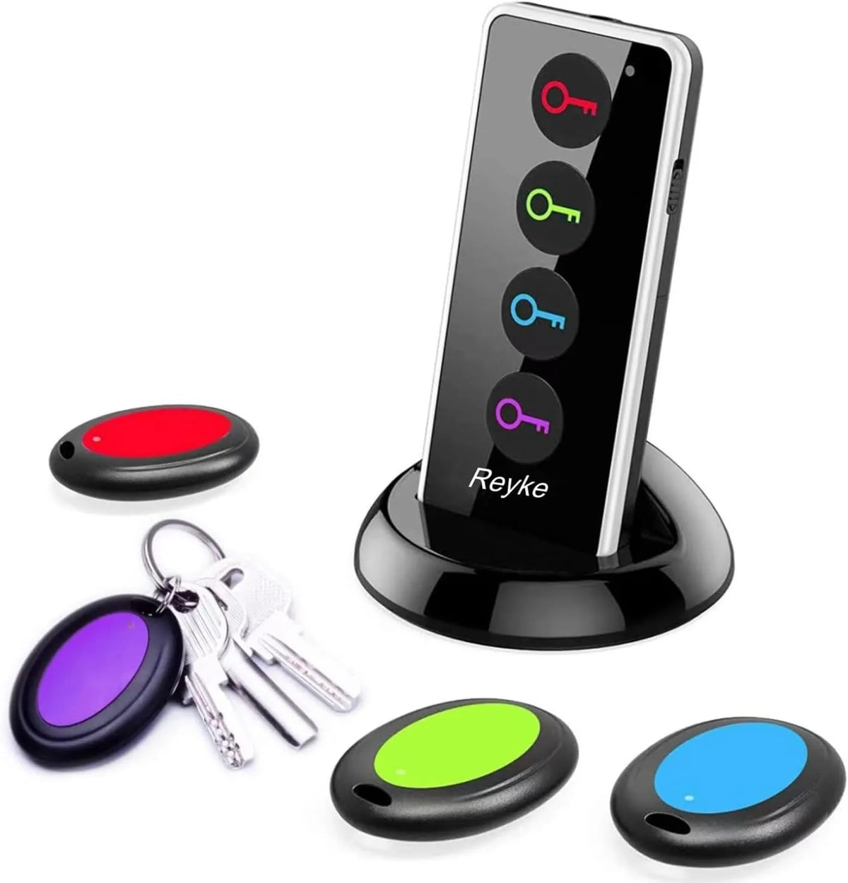 🔑 Wireless Key Finder with Sound & Light – 1 Transmitter + 4 Receivers