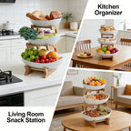 🍓2-Tier / 3-Tier Vertical Fruit Storage Rack (Includes Stand）: Easy Access & More Space for Your Kitchen