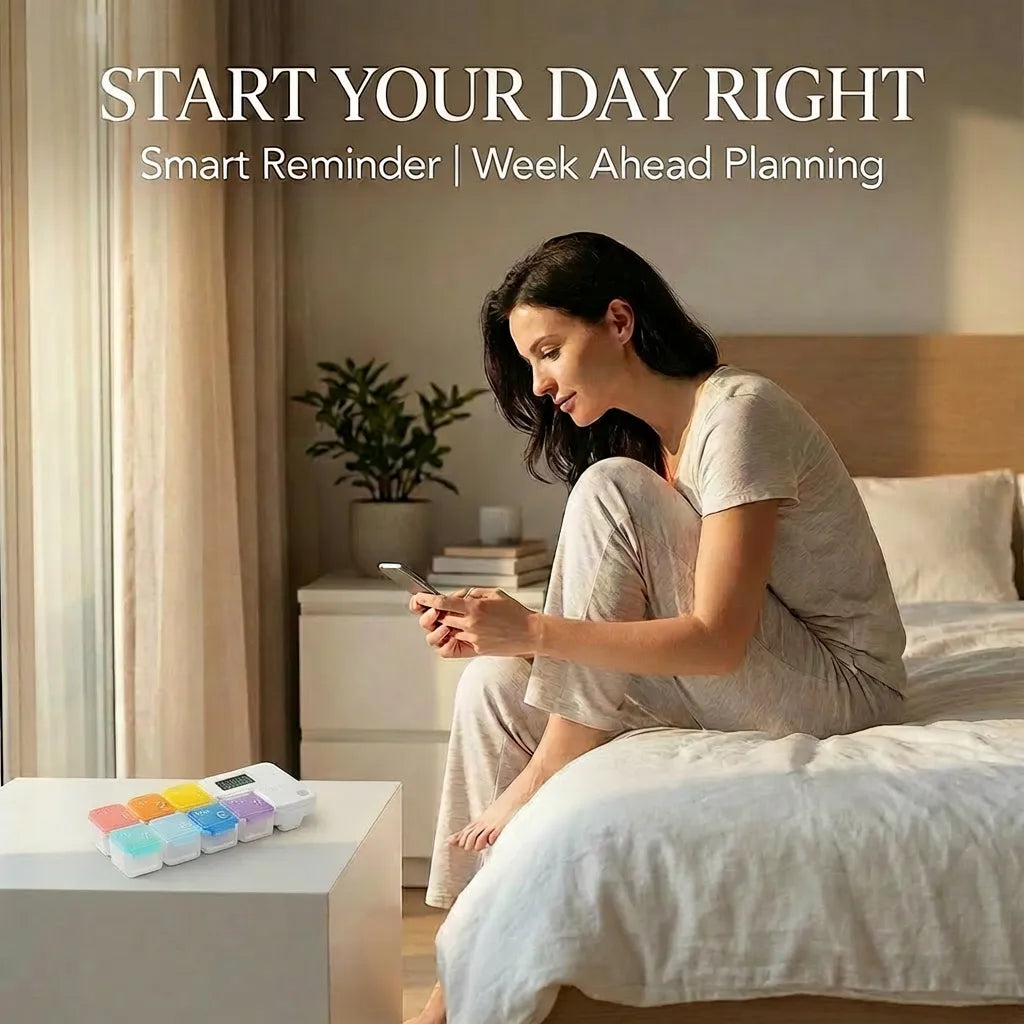 7-Day Pill Organizer with Reminder Alarm