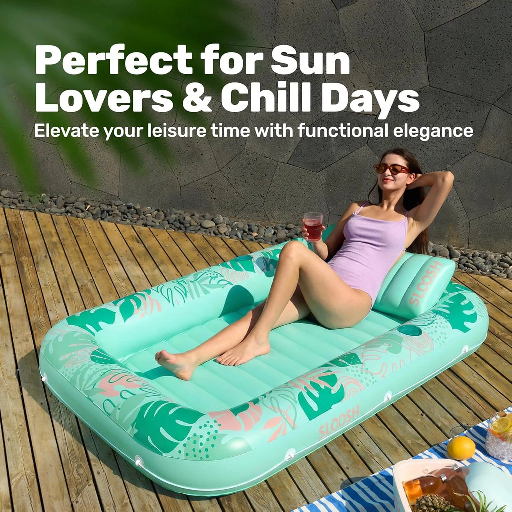 🌊 Inflatable Tanning Pool Lounger Float for Adults