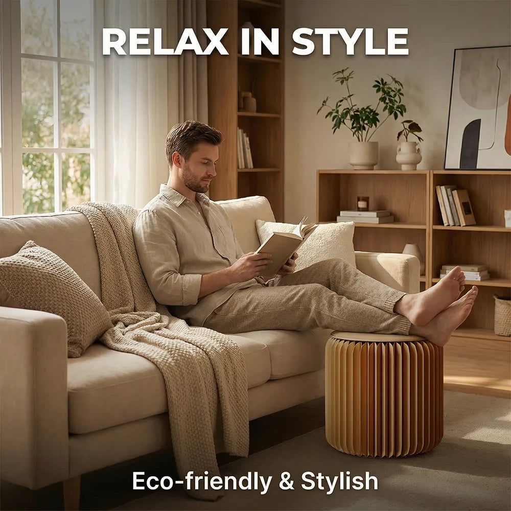 🪑 Foldable Honeycomb Paper Stool – Portable Multi-Functional Round Seat