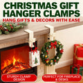 🎄Adjustable Christmas Fireplace Mantel Hooks – Heavy-Duty Stocking & Wreath Hanger Clamps for Holiday Decorations