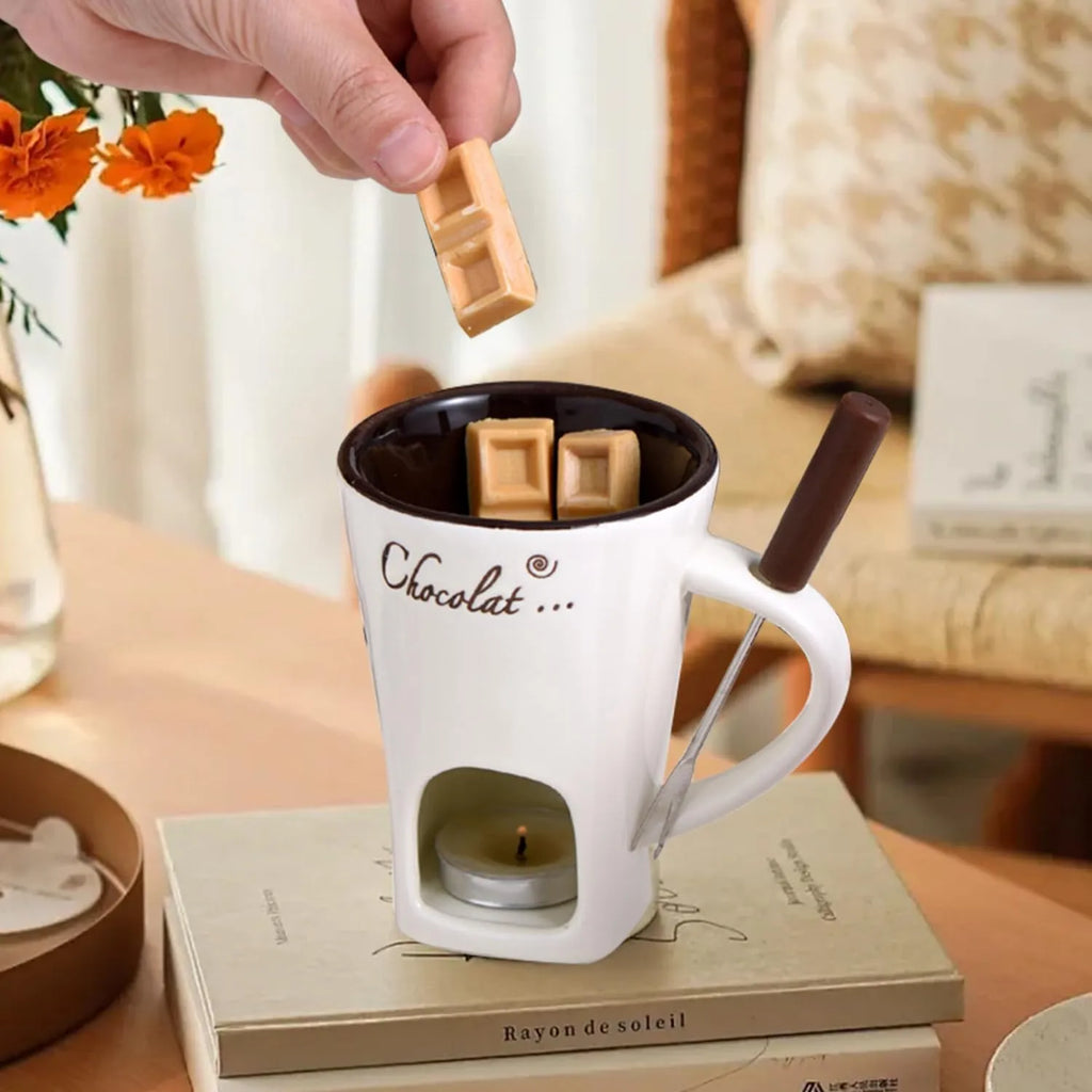 🍫 Chocolate Fondue Mug with Fork