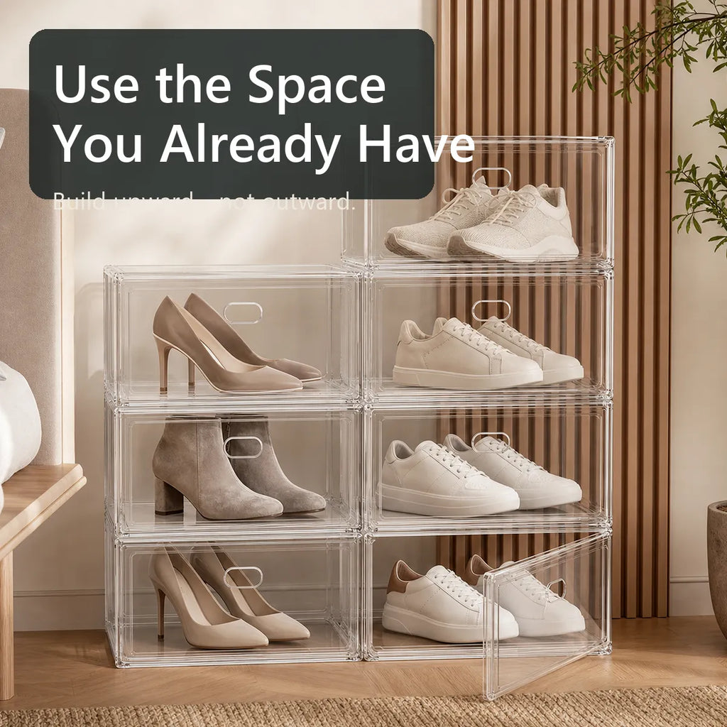 Clear Foldable Shoe Storage Boxes