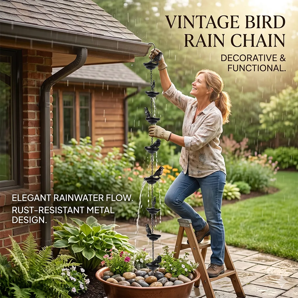 🐦Vintage Bird Rain Chain for Gutters