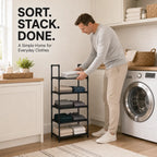 5-Tier Slim Storage Rack for Clothes & Shoes
