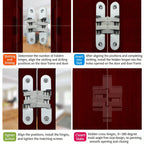 🔩Concealed Cross Hinges for Invisible Doors, Folding Doors, and Folding Screens